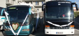 ΣΤΟ ΥΠΕΡΑΣΤΙΚΟ ΚΤΕΛ ΧΑΝΙΩΝ:  Στολισμένα λεωφορεία για γάμο