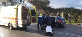 Σοβαρό τροχαίο ατύχημα με απεγκλωβισμό οδηγού στα Λιβάδια Χανίων